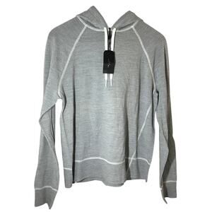Rag & Bone NWT Women's L Turtledove Shannon Fine Merino Wool Hooded Sweater Gray